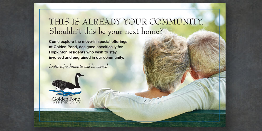 deHaas Creative Portfolio: Golden Pond Assisted Living brochure