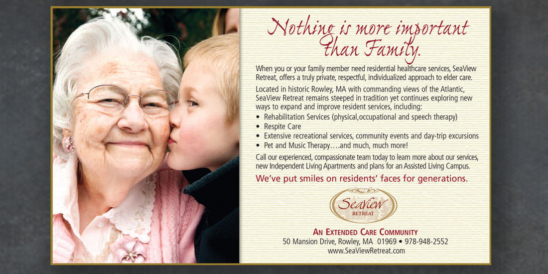 deHaas Creative Portfolio: Seaview Retreat assisted living brochure