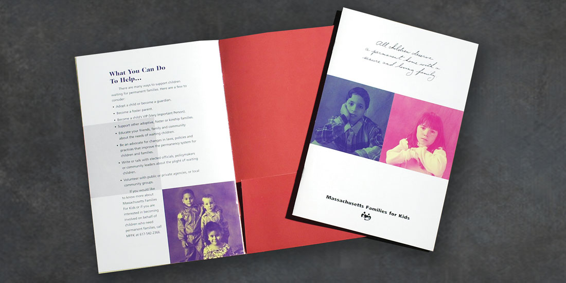 deHaas Creative Portfolio: Mass Family for Kids folder and brochure