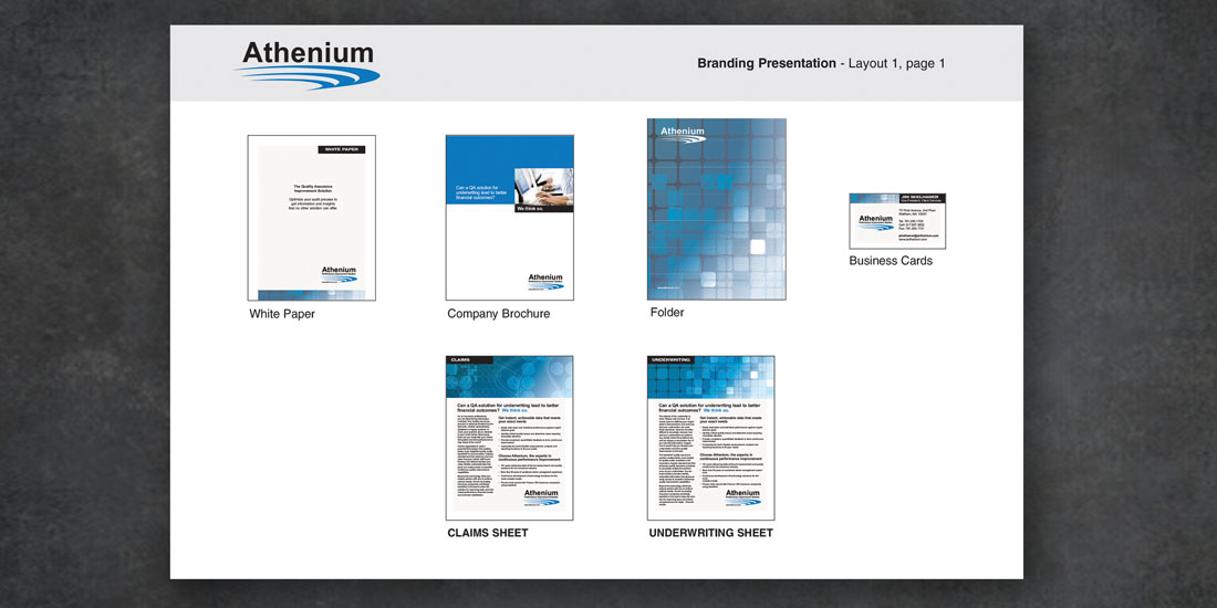 deHaas Creative portfolio: Athenium corporate identity